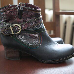 Spring Step L'Artiste Shazzam Rose Booties 38 EU/7.5 US Like New